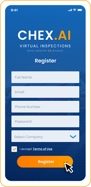 Register your account