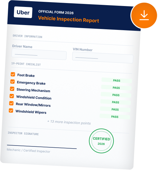 Uber vehicle inspection report preview